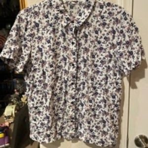Button Down Floral Van Shirt